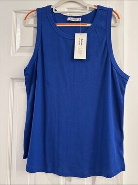 Culture Code Women's Electric Blue Ribbed Tank Top
